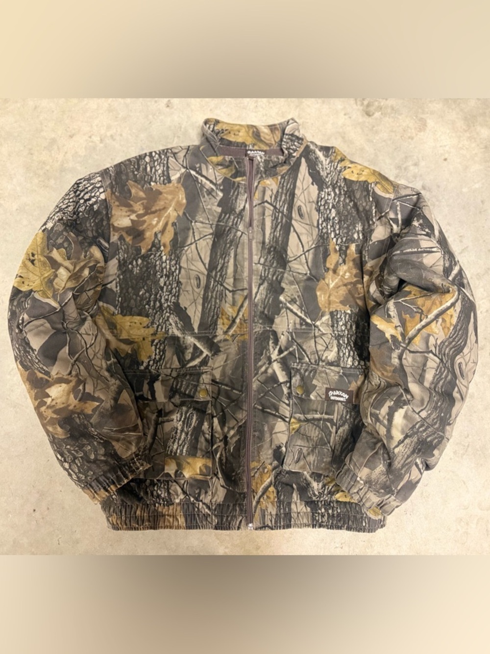 Spartan Outdoors Realtree Hardwoods Camo Jacket XL Y2K Vintage Hunting Zip